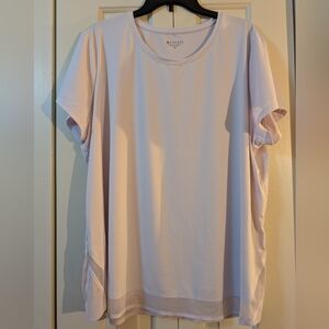 Athleta Women's Light Pink Short Sleeve Top Size 2X